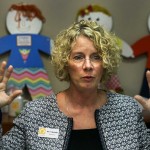 Kim Abernathy - ChildSafe CEO and President address public at press conference on child abuse awareness campaign