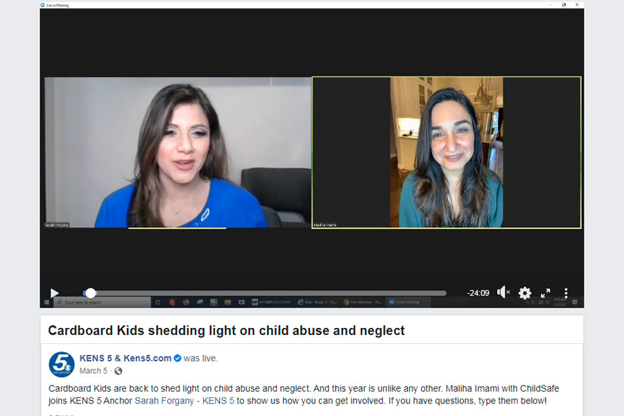 Kens 5 Sarah Forgany talks with Maliha Imami